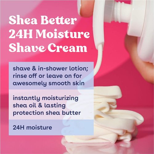 eos Shea Better Shaving Cream- Lavender, Women's Shave Cream, Skin Care, Doubles as an In-Shower Lotion, 24-Hour Hydration, 7 fl oz, 3-Pack