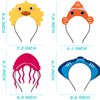 16 Styles of Felt Fabric Headband for Under The Sea Party Decorations, Ocean Animal Themed Party Favors, Beach, Pool, Mermaid, Zoo Parties Supplies, Kid Birthday Dress-up Hair Hoop, Halloween Costumes