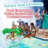 Playbees Inflatable Palm Tree Cooler 28" - Blow Up Palm Tree Party Cooler, Luau Hawaiian Tropical Beach Theme, Summer Swimming Pool Party Decorations - Outdoor Party Supplies - Kids Adults Birthday