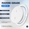 Five Oceans 5" Boat Hatch, Marine Access Hatch, Round Inspection Deck Plate Hatch with Detachable Cover, UV Resistant ABS Off-White Plastic, for Pontoon, Fishing Boat, Bass Boat, Sailboat - FO4474