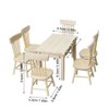 Toddmomy 1 Set Doll Furniture Miniature Furniture Decorative 1/12 Scale Miniature Table Chair Set For Dollhouse Kitchen Food Decoration Accessories ( As Shown B)
