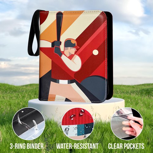 Baseball Card Binder, Durable Compact Organizer, Lightweight Portfolio for Collectors, Holds Standard-Sized Cards, Ideal for Sports Memorabilia Enthusiasts
