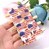 NVENF American Flag Hair Clips for Women Enamel Rhinestone Star Heart Hairpins USA Independence Day Hair Barrettes Dainty 4th of July Hair Accessory (5 Pairs)