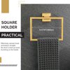 Hand Towel Holder Brushed Gold, Angle Simple SUS304 Stainless Steel Square Towel Ring, Bathroom Towel Hanger for Wall, 7.09-Inch