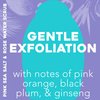 OGX Sensitive + Pink Sea Salt & Rosewater Sulfate-Free Soothing Body Scrub with Healing Rose Quartz, Gentle Exfoliating Daily Body Wash to Soften & Smooth Skin, 19.5 Fl Oz