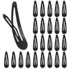 Coufce 50 Pack 2 Inch Black Metal Snap Hair Clips, Bend Hair Clips Non-Slip Hair Barrettes for Girls and Women Stylish Hair Accessories (Black)
