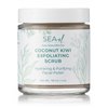 Sea El Coconut Kiwi Exfoliating Face Scrub Hydrating Calming & Purifying Anti Aging Exfoliator - Bamboo Pumice & Green Tea Detoxifying Exfoliant Facial Cleanser & Polish for Women & Men - 4 Oz