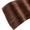 I Tip Human Hair Extensions,100 Strands/Pack Pre Bonded Keratin Stick In Hair Extensions #4 Medium Brown 1g/Strand 100G 18inch Human Hair Fusion I Tip Extensions