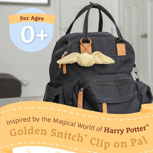 Harry Potter Golden Snitch Plush Clip On Sensory Toys for Toddlers 1-3, Halloween Baby Toys & Learning Toys for Kids, Soft Plushie Baby Halloween Toys