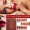 Fusang 18Pcs Mini Capsule Pills Lipstick Matte Lipstick Makeup Sets for Women Highly Pigmented Long Lasting Waterproof Mini Red Matte Pill Lipstick Cute Lip Stick Stain Set for Women