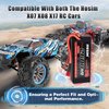 Hosim 2PCS 2S 7.4V 2600mAh Lipo Battery 25C with 1 USB Chargers & 1 Battery Strap RC Car Truck RC Vehicles Boat Battery Fit for X08 X07 X07W High Speed RC Cars 1/10 Scale