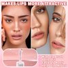 QIUFSSE 2 PCS Hydrating Clear Lip Oil Jelly Honey Lip Gloss Korean Big Brush Lip Oil Gloss Long-lasting Nourishing Lip Oils Plumping Lip Gloss Fresh Texture Clear Lip Gloss Lip Makeup