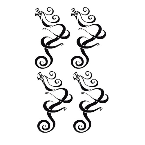 AwwwCos Halloween Cosplay Temporary Tattoos Tattooing Body Stickers Mikey Draken Makeup Kit 13.5CM