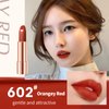3 Colors Matte Lipstick Set Lip Stick with Orange Chain Bag Package Velvet Lip stick Set Waterproof Non-Stick Cup Long Lasting Retractable Red Lipstick Set 3.5gx3 Pcs