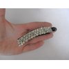 Generic Black sparkly banana hair claw clip with clear crystals rhinestones