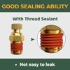 Air Compressor Tank Drain Cock, LIONMAX 1/4'' NPT Brass Tank Drain Valve Replacement Part, 2 PCS