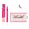 Silly George SuperNatural Series Starter Kit - Pretty Lashes with Adhesive Eyeliner | Clear Band gives Lashes Natural Look | Extra Strong Hold for False Eyelashes (Astra, LinerBond™ Clear)
