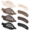 obeoby 8 PCS Flat Hair Clips, Neutral Color Flat Claw Clips 2 Styles Hair Claws for Women Girls Thin Hair