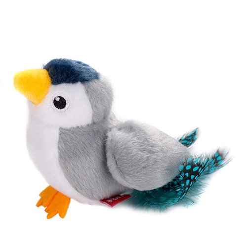 Cat Toys Bird Simulation Cat Toys Cute and Vivid Cat Toy for Cats Play and Exercise Pet Indoor Dancing Playing Toy (Gray)