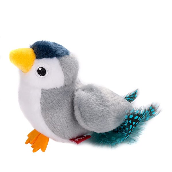 Cat Toys Bird Simulation Cat Toys Cute and Vivid Cat Toy for Cats Play and Exercise Pet Indoor Dancing Playing Toy (Gray)