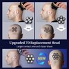 Electric Shaver Replacement Head Upgraded 7D Mens Electric Shaving Head Freedom Bald Shavers Blades Wet & Dry Electric Razor Floating Replacement Heads Close Head Shavers Replacement Blades (Gray)