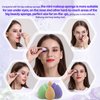 Snowflakes Mini Beauty Makeup Sponge Blender for Detailed Application Around the Eyes and Other Areas, 6 pcs, Latex Free, Small Makeup Sponges Under Eyes