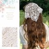 Acenail Crochet Hair Bandana Women Floral Hair Scarfs Knitted Bandana Headbands Tie Back Head Kerchief Headband Wide Elastic Knit Head Wraps Boho Summer Hair Accessories for Women and Girls (2Pcs)
