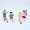 ONEST 18 Pieces Wooden Dollhouse Family Set Mini People Figures Sets Dollhouse Dolls Wooden Doll Family Pretend Play Figures Accessories for Pretend Dollhouse Toy