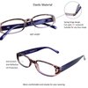 VisionGlobal 1 Pair Reading Glasses with Spring Hinge, Blue Light Blocking Glasses for Women/Men (Purple,+2.50 Magnification)