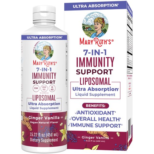 MaryRuth Organics Elderberry Liquid with Vitamin C and Zinc for Adults & Kids | 7 in 1 Immune Support & Defense Liquid Vitamins | Vegan | Gluten Free | Non-GMO | 30 Servings