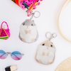 RAYNAG Set of 2 Cute Hamster Plush Keychains Stuffed Animals Keyring Charm Handbag Pendant, A