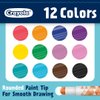 Crayola Acrylic Paint Doodle Sticks (12ct), Acrylic Paint Marker Set, Quick Dry, Multi-Surface, Less Mess Kids Paints, Ages 8+