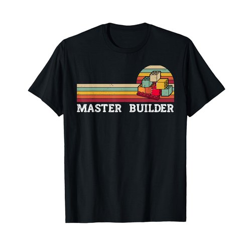 Master Builder Cool Builder Building Blocks Set Toys T-Shirt