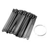 BNP 50 PCS False Nail Art Tips Sticks Nail Polish Color Card Plates Display Polish Board Nail Art Practice Supplies Home DIY Templates (Black)