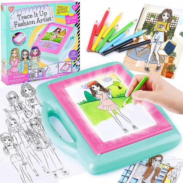 PLAY Light Up Tracing Pad for Kids, LED Tracing Pad Toys for Girls Ages 3+, Kids Painting Art Craft Kit Drawing Board, Children Learn Drawing Tablet, Ideas & Popular Birthday Gifts Toy for Girl