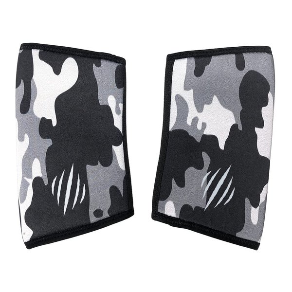 Bear KompleX Elbow Sleeves (Sold AS A Pair of 2) for Weightlifting, Powerlifting, Wrestling, Strongman, Bench Press, Cross Fitness, and More (Black Camo, Small - Under 11")