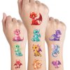 Dopetattoo 20 Designs Temporary Tattoo Dinosaur for Kids Baby Dinosaurs Cartoon Dragon Fake Tattoos Baby Dragon Tattoos