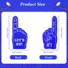 24 Pieces Sports Fan Foam Finger, Mini Foam Finger, Sports Party Favors, Mini Foam Finger #1, Baseball Football Soccer Team Cheerleader Gifts for Sports Themed Birthday Party Supplies. (Blue)