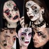 Halloween Spider Stickers Temporary Tattoos Stickers Waterproof Sweatproof Weird 3D Simulation Spider Web DIY Decorations Face and Body Horror Spider for Festivals Masquerade Cosplay Party (14 Sheets)