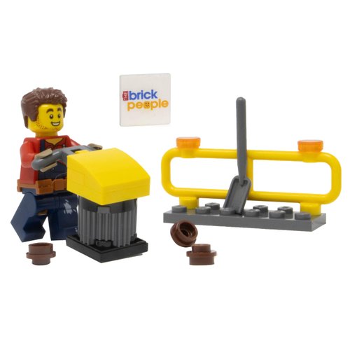 LEGO City Construction: Harl Hubbs Minifigure with Tamping Rammer