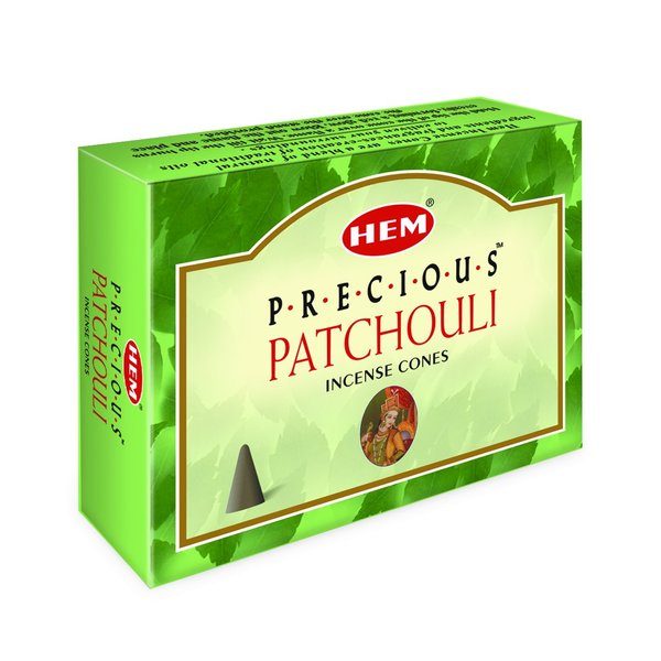 HEM Precious Patchouli Incense Cones | Long Lasting Aroma for Positivity & Pure Air | Aromatherapy Incense for Stress Relief, Air Purifier & Cleansing | Gift Set - Pack of 120 Cones