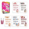 MayQueen 120 PCS 5 Pack Children Artificial Fake Nails With Two Glues Full Cover False Nail Kits for Kids (So Cute)