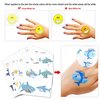 Shark Temporary Tattoos(100pcs),Konsait Shark Tattoo Body Stickers Costume Accessories for Ocean Sea Shark Themed Baby Shower Birthday Party Favor Supplies Decor for Boy Girls Kids Party Bag Filler