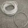 Hixixi 20pcs pack Girls/Women Diy Satin Fabric Covered Ribbon Headbands Hairband (20 PCS White)