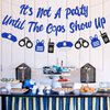 Police Banner Party Until The Cops Shown Up - Police Party Decorations Banner, Glitter Blue Police Banner Garland for Police Retirement Party