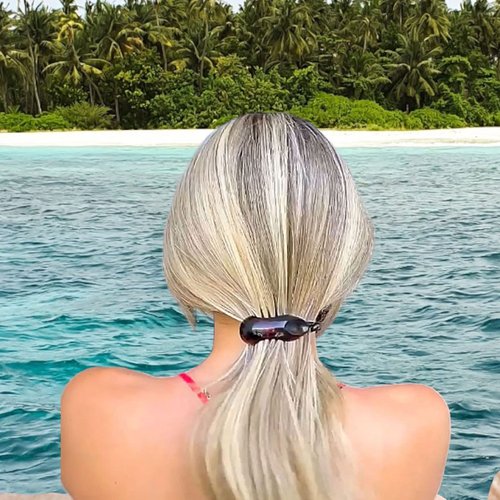 Camila Paris CP2301 2.75 Inch Small Hair Clip for Women Tortoise Shell, Strong Hold Decorative, Durable Styling Girls Hair Accessories. Hair Ponytail For Women with Curly Thick Hair. Made in France