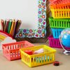 Bright Creations 12 Pack Small Plastic Classroom Storage Bins for Organization, School Supplies, 6 Colors (6.1x4.8 in)