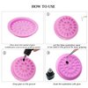 Honbay 100PCS Disposable Plastic False Eyelashes Glue Holder Eyelash Extension Glue Pallet Pads for Nail Art or Tattoo Ink (pink)