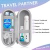 Electric Toothbrush Travel Case, Hard Storage Bag with 6pcs Toothbrush Cover Caps, Fits for Oral-B/Oral-B Pro/Philips Sonicare Electric Toothbrush, Gradient