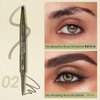 UCANBE Eyebrow Pen, Dual-Ended Eyebrow Pencil with 4-Fork-Tip & Gel Eyeliner for Women, Eye Brow Pen with Gel Eyeliner Pencil, Microblading Eyebrow Pencils with Hair Like Strokes, Classic Brown